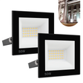 Kit 2 Led Reflector 50W Spotlight Bivolt Water Proof Ip66 Color Cold White Light